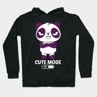 Cute mode off, funny mad panda graphic, mama bear humor cartoon, Men Women Hoodie